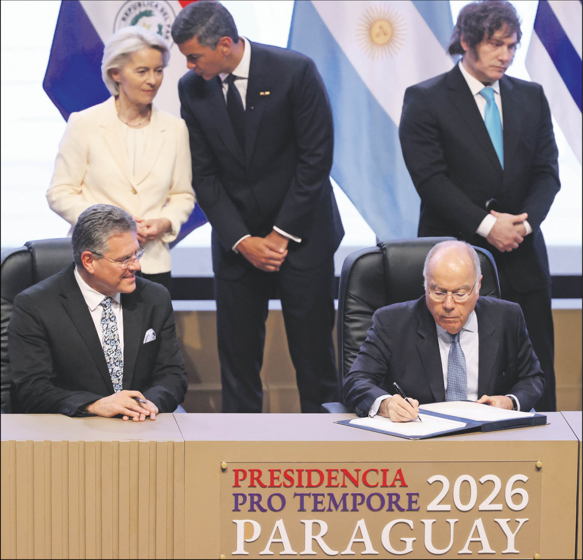 Ceremonia podpisania umowy handlowej między Unią Europejską a Mercosurem