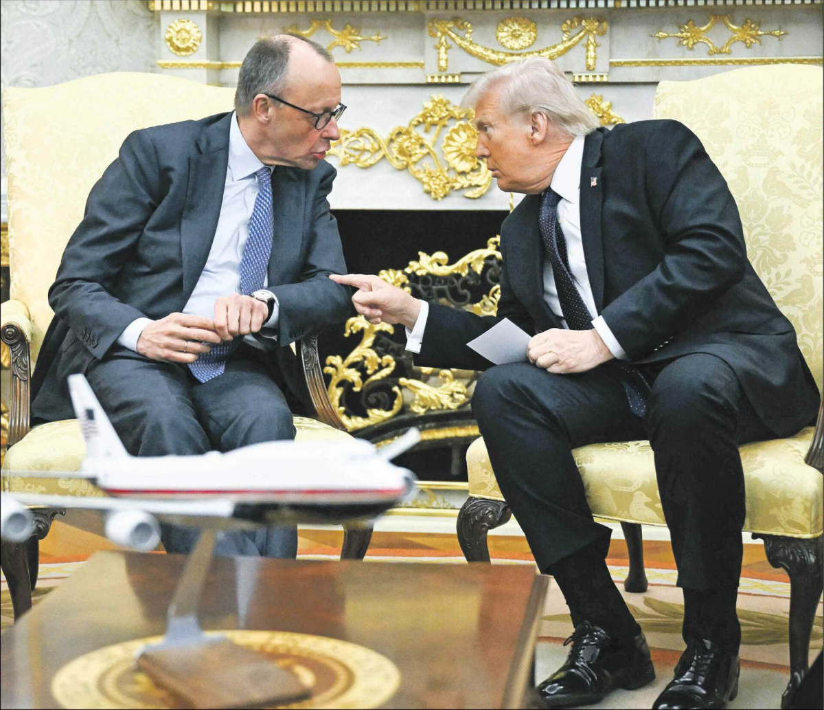Kanclerz Niemiec Friedrich Merz u prezydenta USA Donalda Trumpa, 3 marca
