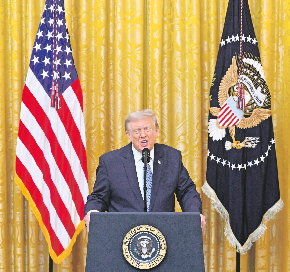 Prezydent USA Donald Trump wygłasza przemówienie do narodu, 16 lipca 2026 r.