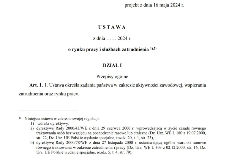 zmiany 2025 zasiłek dla bezrobotnych niepełnosprawni ustawa o rynku pracy