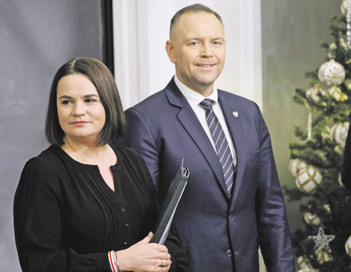 Swiatłana Cichanouska na spotkaniu z prezydentem Karolem Nawrockim, 13 stycznia 2026 r.