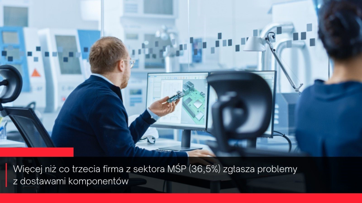 Najczęściej o dostawy w przyszłości obawiają się firmy małe,  zatrudniające od 10 do 49 osób