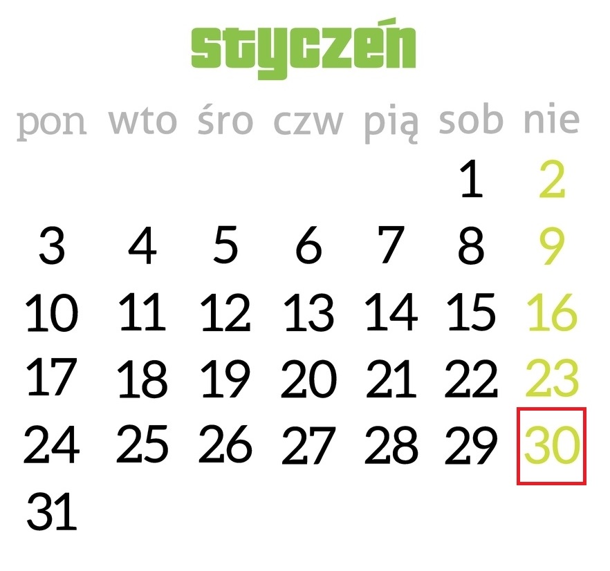 niedziela handlowa styczeń 2022 2 stycznia 9 stycznia 16 stycznia 23 stycznia 30 stycznia czy to kiedy jest kalendarz