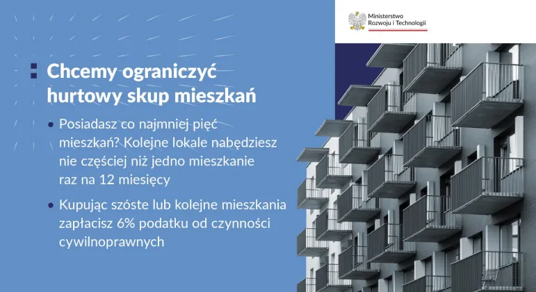 Hurtowe zakupy mieszkań. Czy będzie limit 5 mieszkań i wyższy podatek PCC?