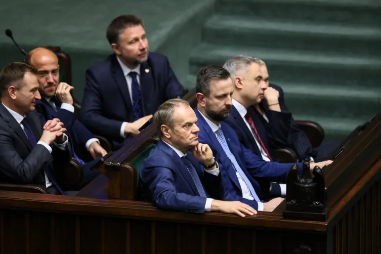 Donald Tusk, Władysław Kosiniak-Kamysz, Krzysztof Gawkowski, Marcin Kierwiński, Sławomir Nitras, Borys Budka