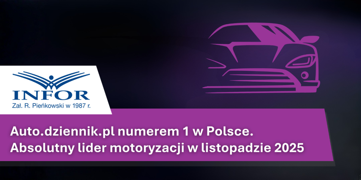 Serwis z Grupy Infor.pl numerem 1 w Polsce. Auto.dziennik.pl to absolutny lider motoryzacji w listopadzie 2025