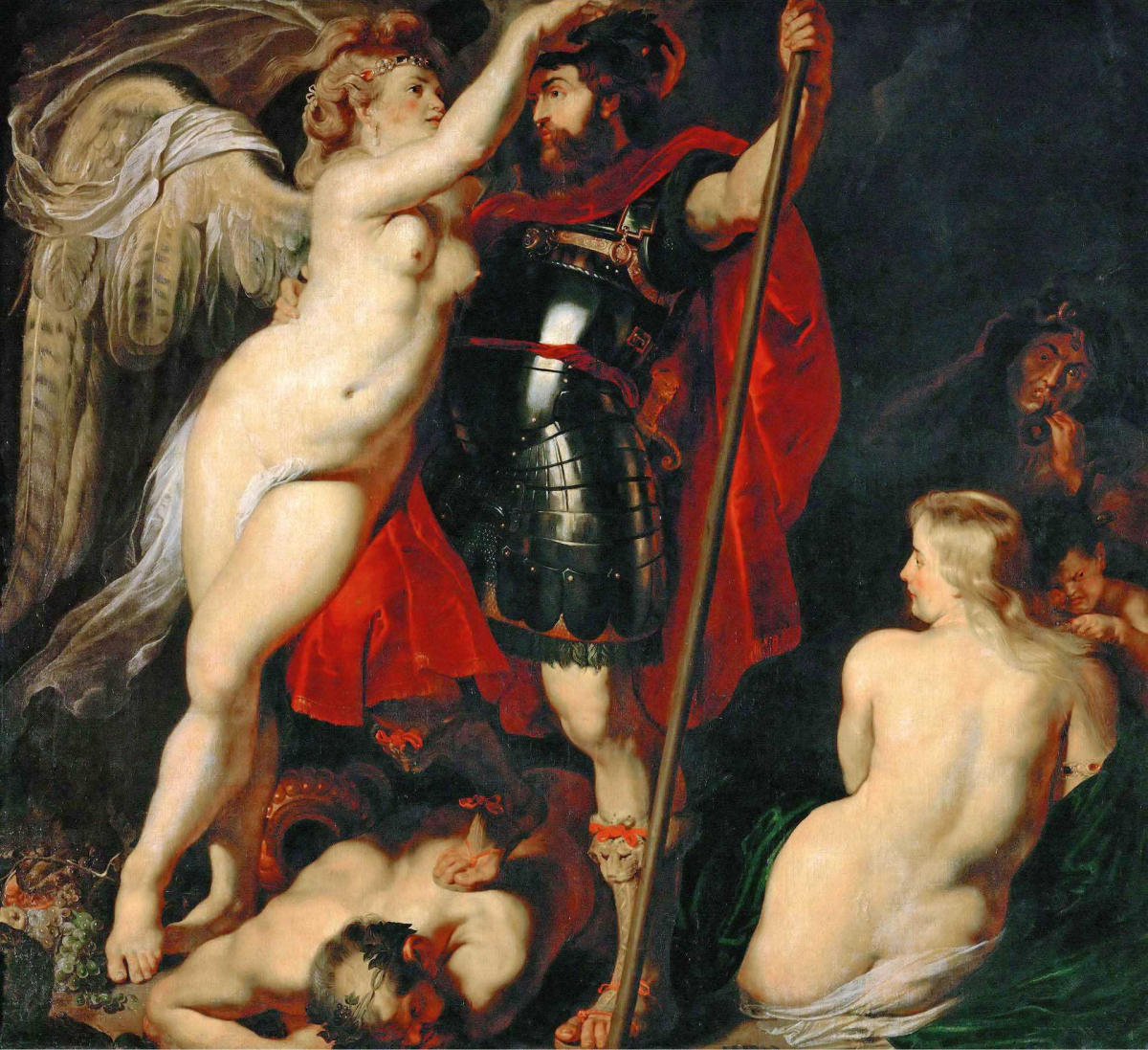 „Bohater Cnoty (Mars) ozdobiony girlandą bogini zwycięstwa”, ok. 1616 r. Państwowe Zbiory Sztuki w Dreźnie