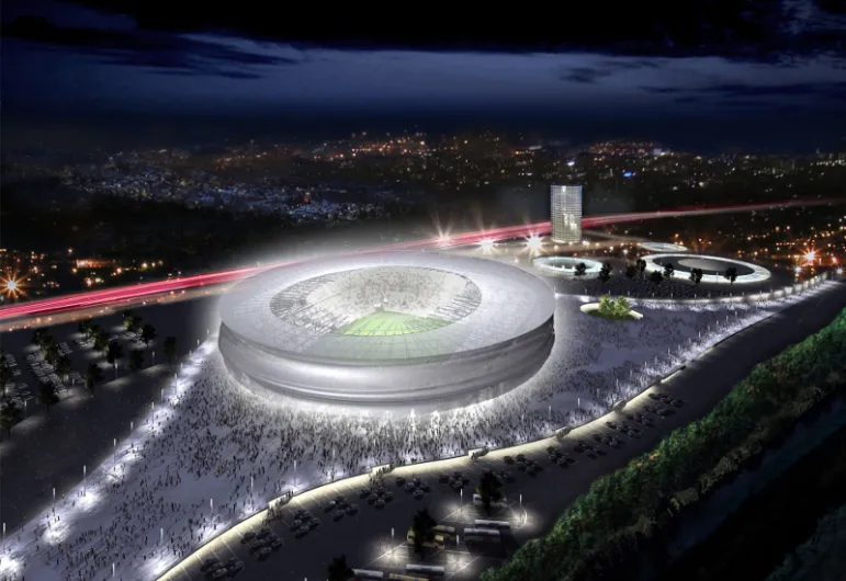 Autorem projektu Stadionu Miejskiego we Wrocławiu jest pracownia J.S.K. Architekci Sp. z o.o. Całkowity koszt budowy stadionu to ponad 853 mln zł. 