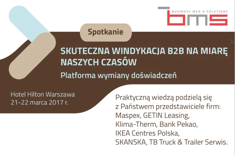 Konferencja Skuteczna windykacja B2B na miarę naszych czasów