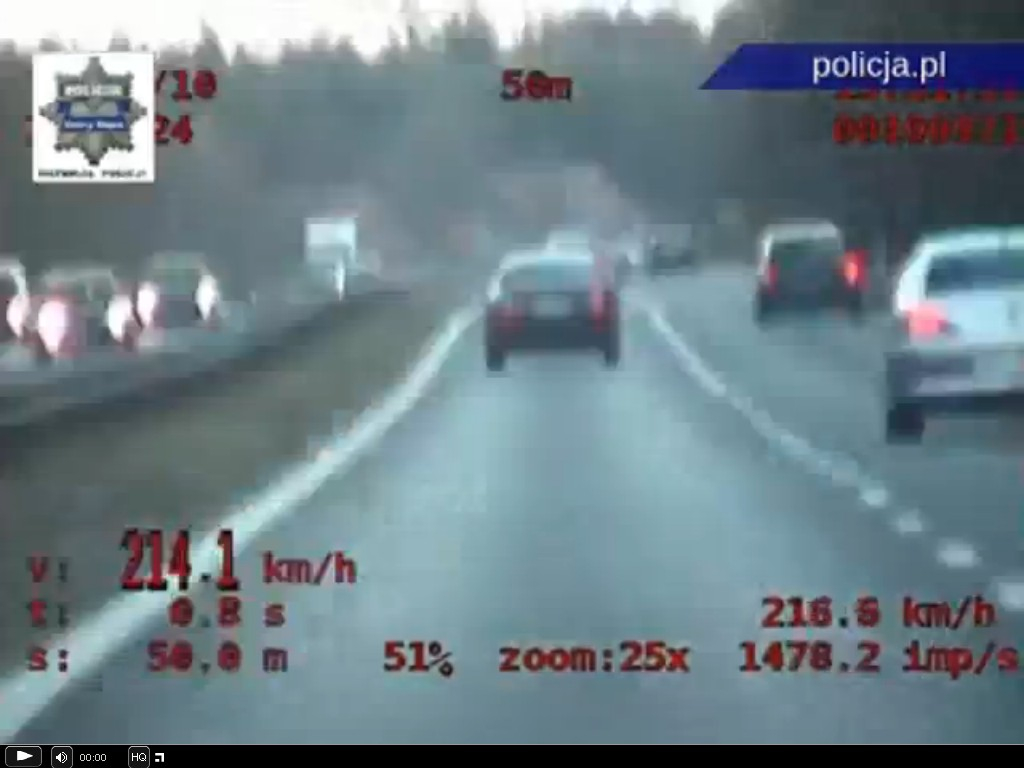 kadr z videorejestratora; fot.policja.pl