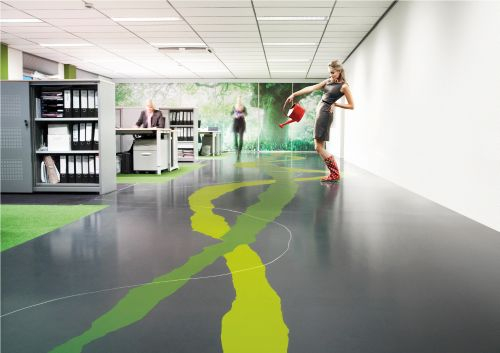 Kolorowa posadzka żywiczna. Fot. Arturo Flooring