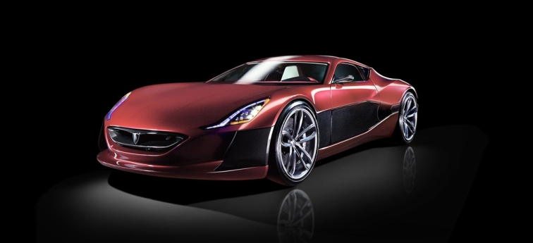 Rimac Concept One jest samochodem w pełni elektrycznym w którym każde z kół jest napędzane osobnym silnikiem.