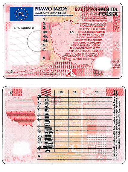 Nowy wzór prawa jazdy od 2013 roku.