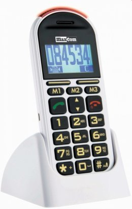 Telefon komórkowy Maxcom, Merlin.pl, 191.99 zł. Musi mieć duży wyświetlacz oraz wygodne i widoczne cyfry.
