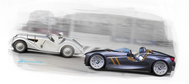 Oryginalne BMW 328 produkowano w latach 1936-1940. Nadwozie zaprojektował Peter Szymanowski, konstrukcja mechaniczna to dzieło Fritza Fiedlera. Auto miało świetne jak na owe czasy osiągi, ale nie było też uciążliwe w codziennej eksploatacji. fot. BMW
