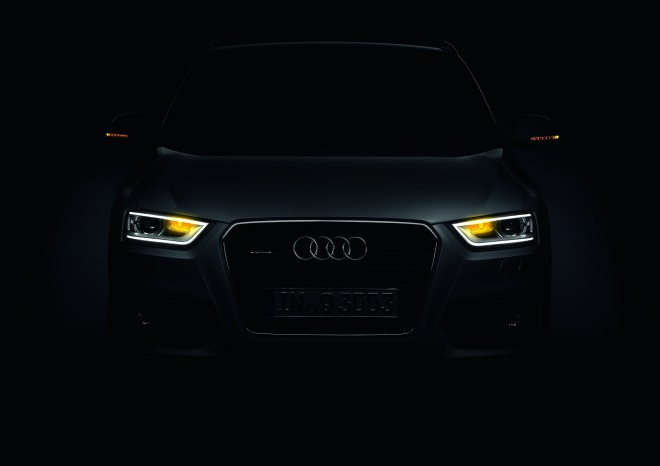 Tradycyjne już dla Audi reflektory z obwódką ze świateł LED.