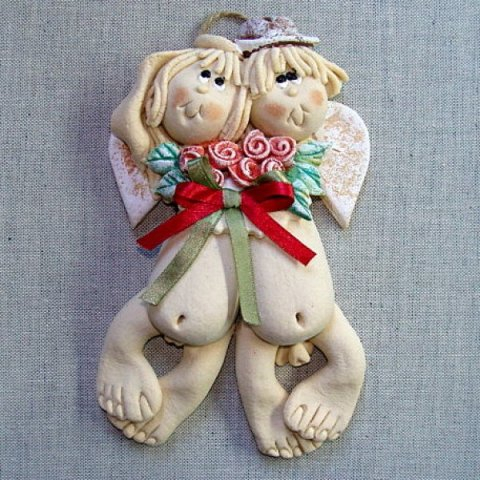Aniołki z masy solnej. Fot. www.decobazaar.pl