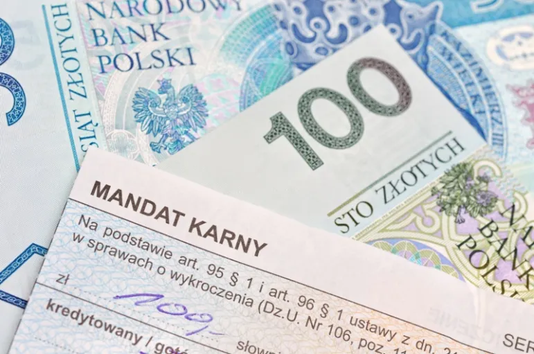 Mandat karny./ Fot. Fotolia