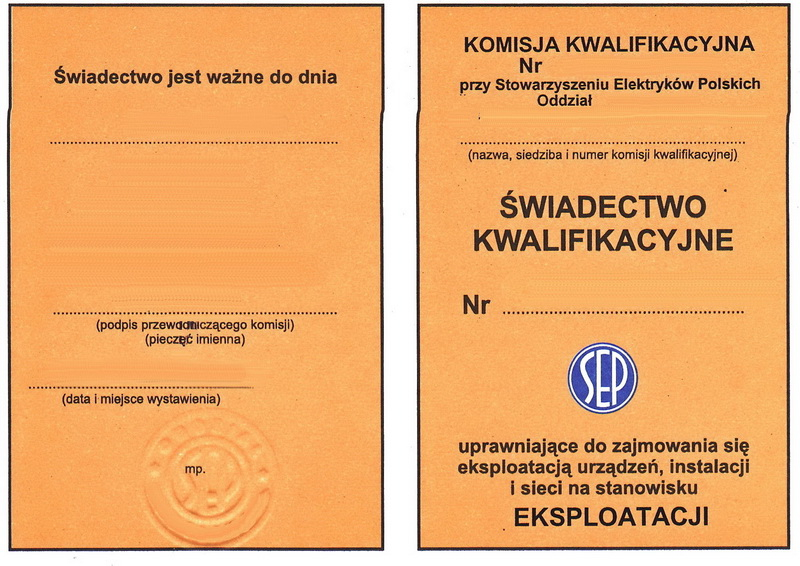 Prace przy urządzeniach i instalacjach elektrycznych powinny być wykonywane przez osoby do tego uprawnione