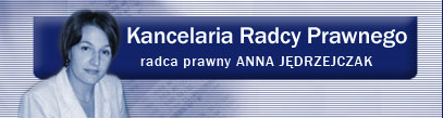 Anna Jędrzejczak Radca prawny