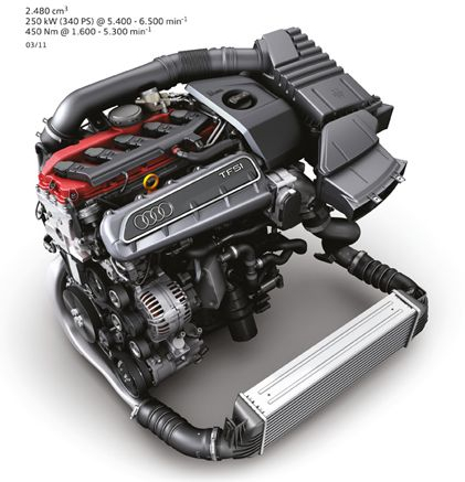 Silnik 2.5 TFSI jest wg jurorów najlepszym turbodoładowanym silnikiem wyprodukowany w ostatnich latach silnik 2.5 TFSI