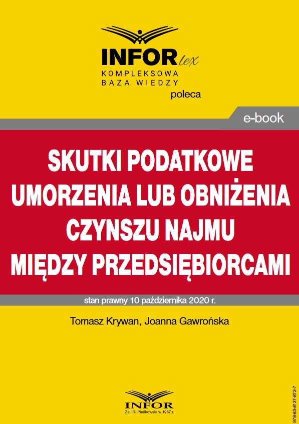 Skutki podatkowe umorzenia lub obniżenia czynszu najmu między przedsiębiorcami