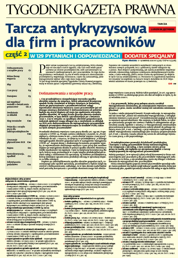 Tarcza antykryzysowa dla firm i pracowników w 129 pytaniach i odpowiedziach