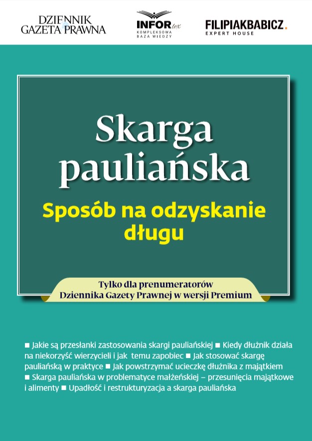 Skarga pauliańska. Sposób na odzyskanie długu