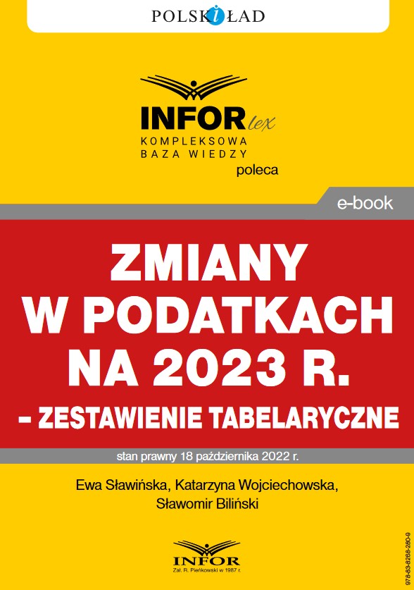 Zmiany w podatkach na 2023 r. – zestawienie tabelaryczne