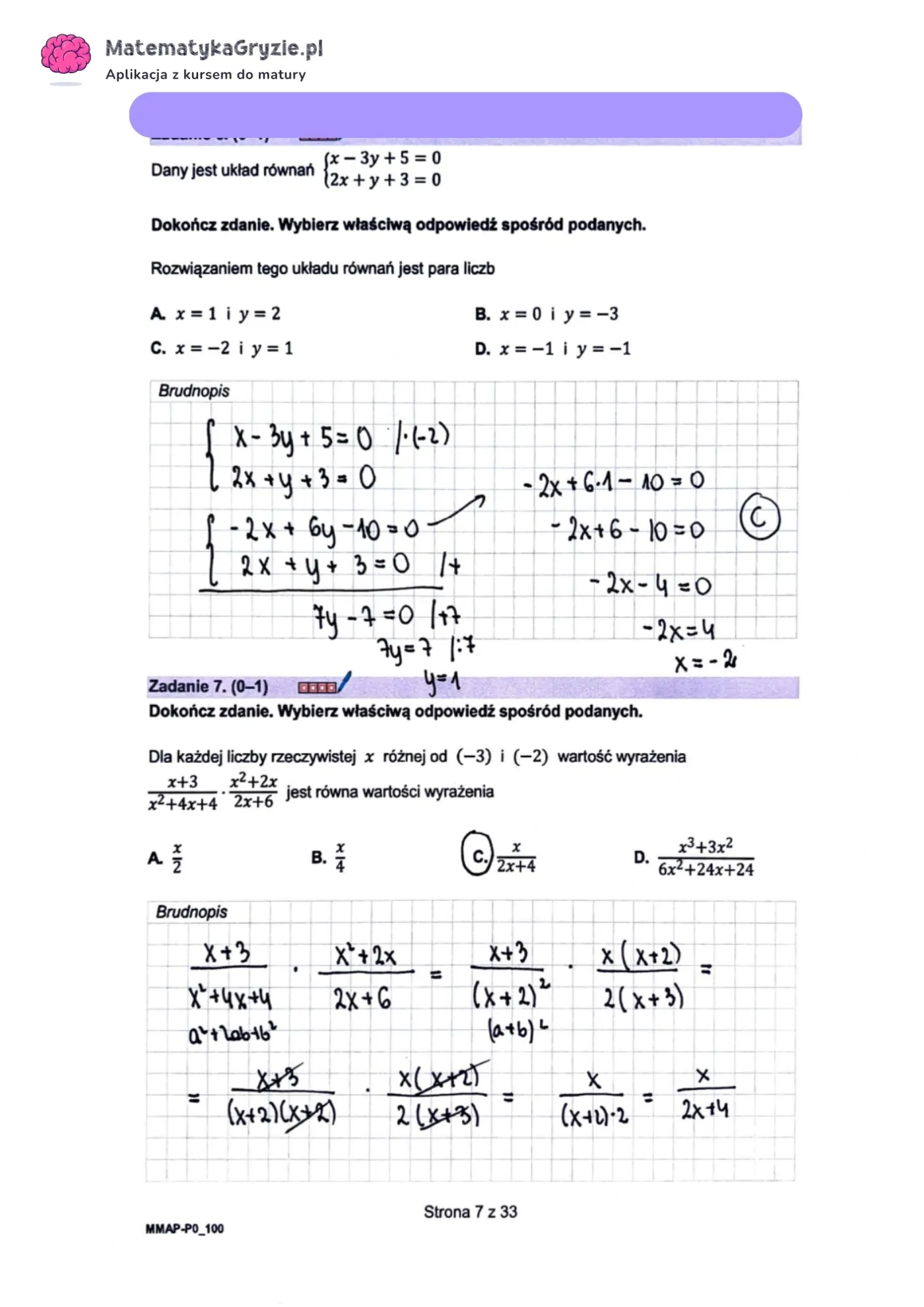 Matura próbna z matematyki