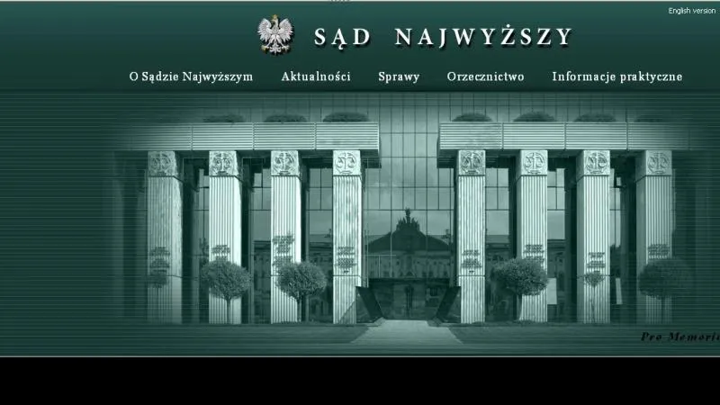 strona internetowa Sądu Najwyższego