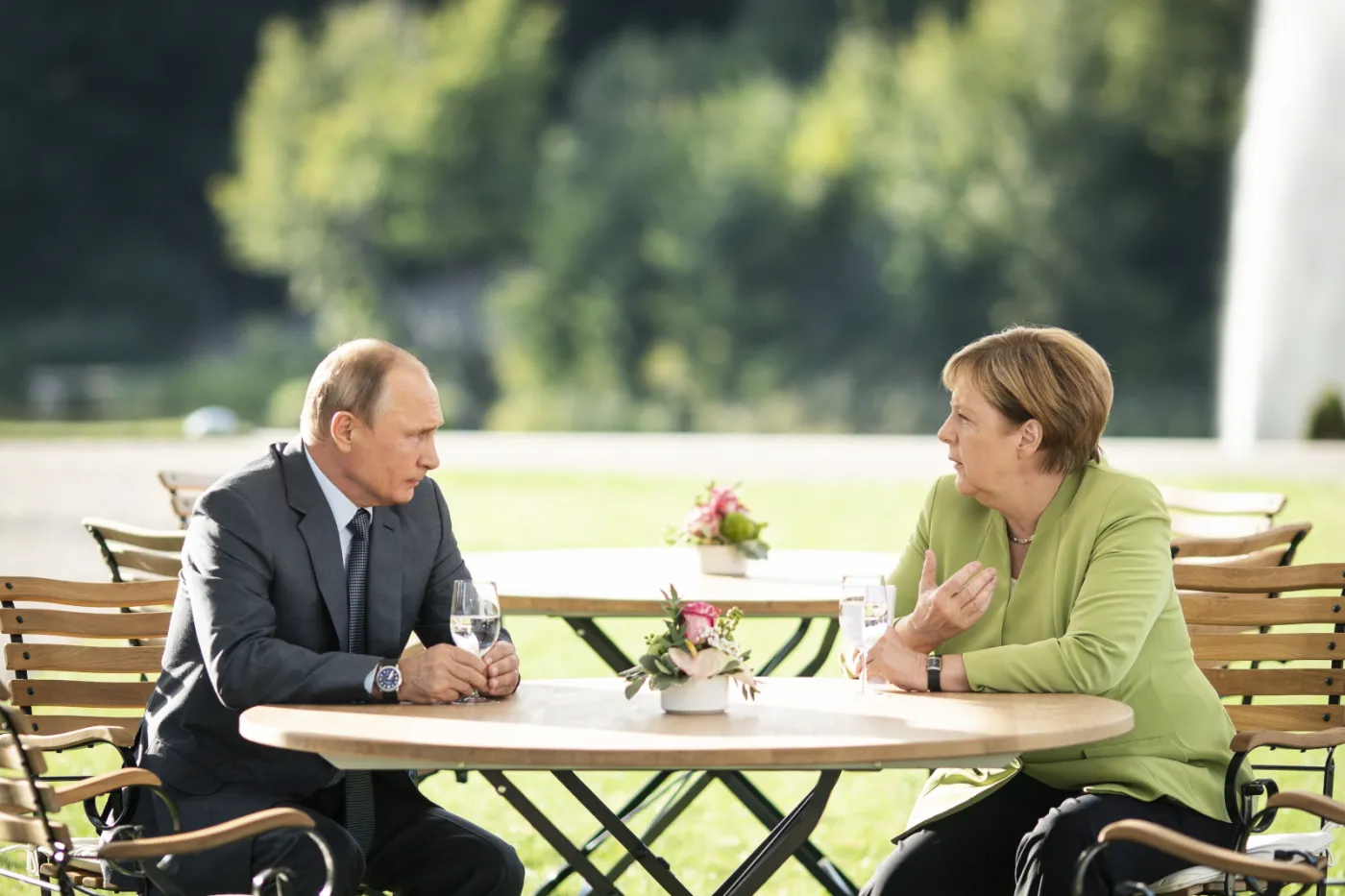 Spotkanie Merkel i Putina w Mesebergu