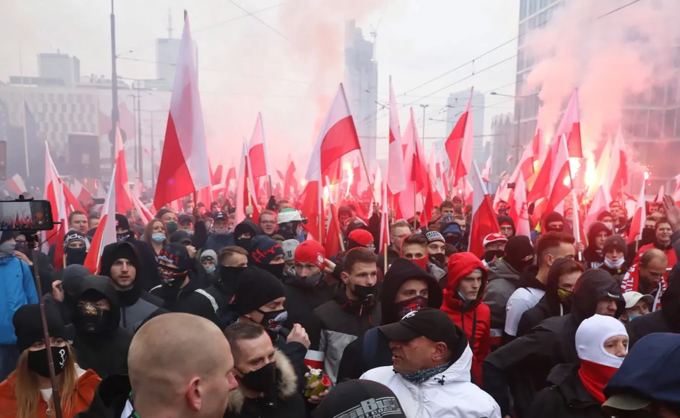 Uczestnicy Marszu Niepodległości