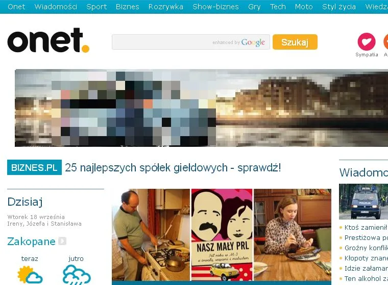 Onet.pl - 18 września 2012