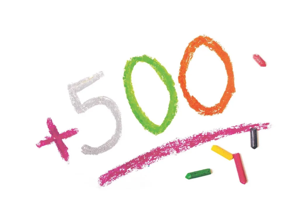 500+
