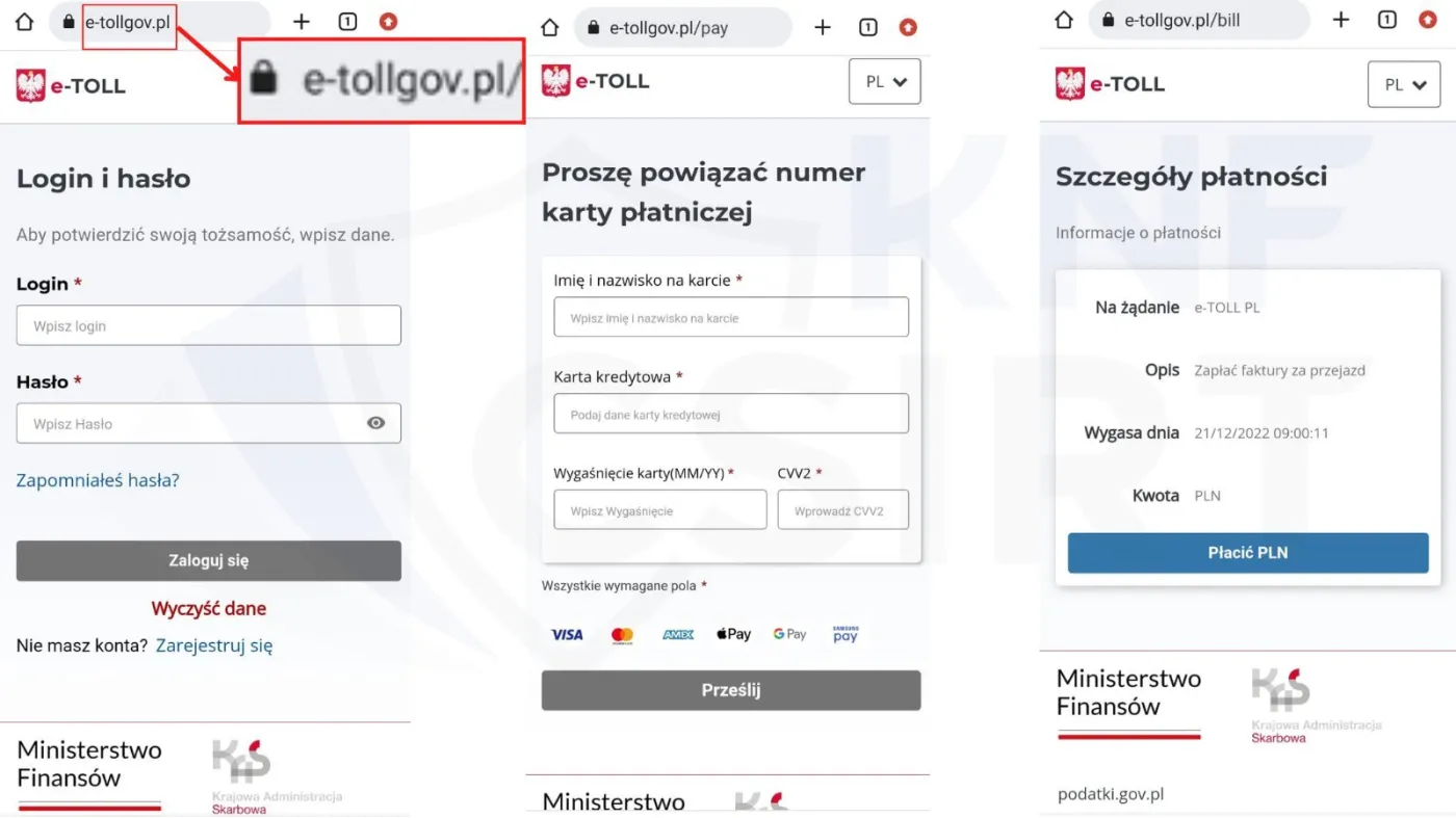 MF ostrzega przed fałszywą stroną systemu e-TOLL
