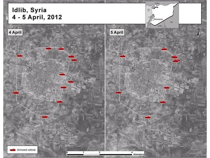 Zdjęcia satelitarne z Syrii. Fot. Ambasada USA 