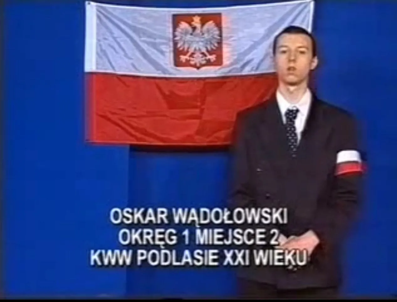 Oskar W. "Axelio" w spocie komitetu wyborczego "Podlasie XXI wieku"