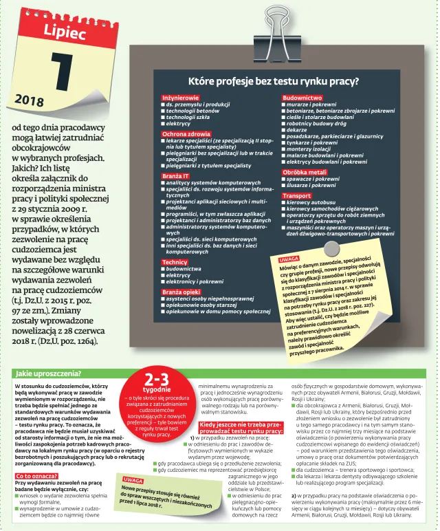 Cudzoziemcy: Szybsza rekrutacja w niektórych zawodach