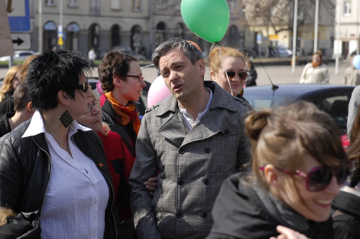 Robert Biedroń na marszu w Łodzi