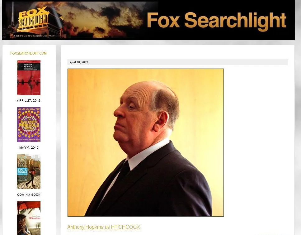 Anthony Hopkins jako Alfred Hitchcock