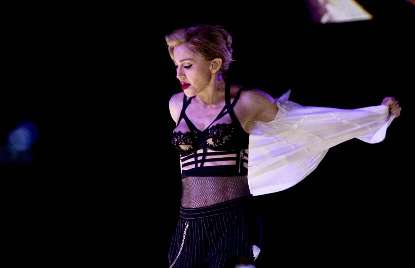 Madonna podczas koncertu w Rzymie