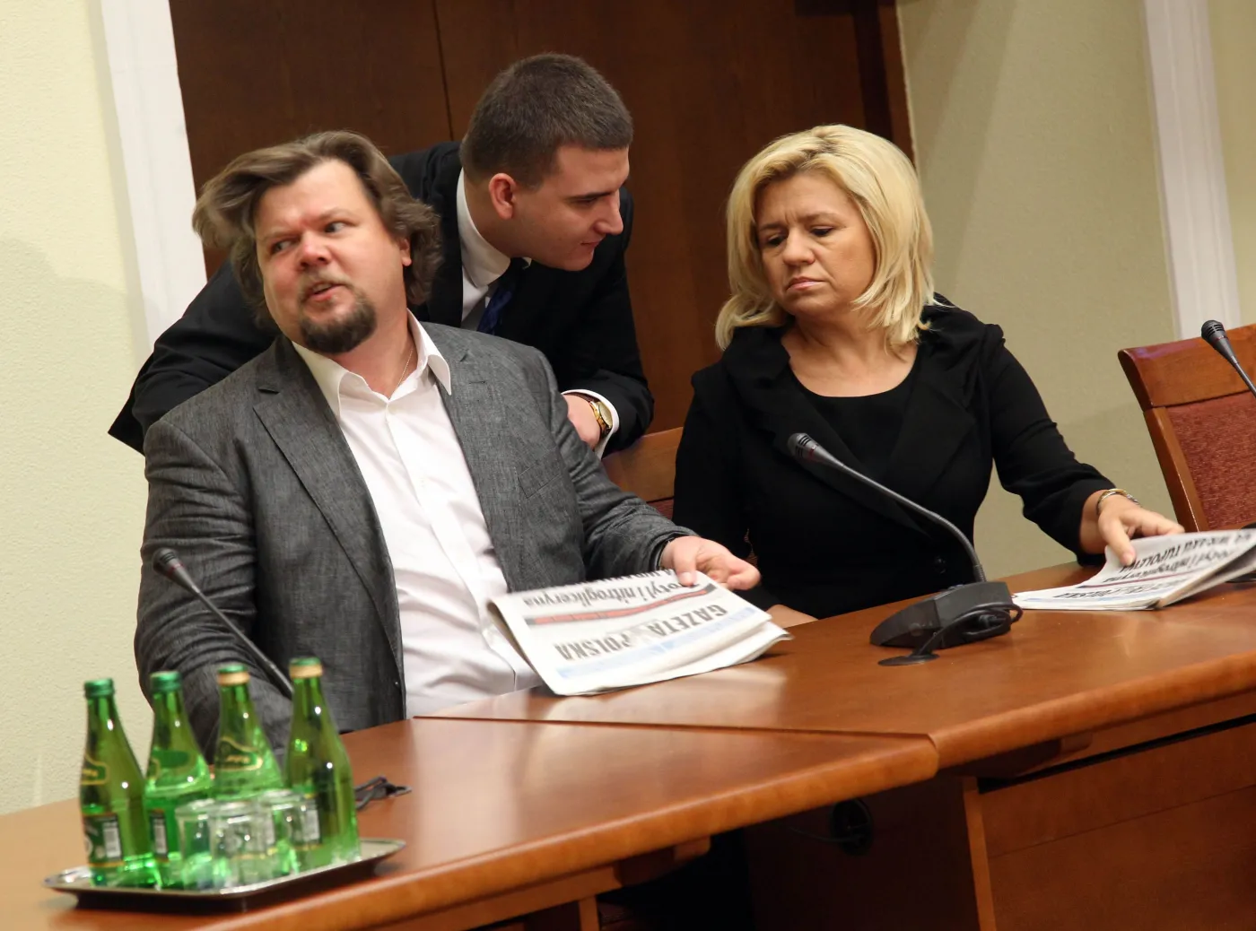 Por. Artur Wosztyl i Ewa Błasik, wdowa po gen. Błasiku