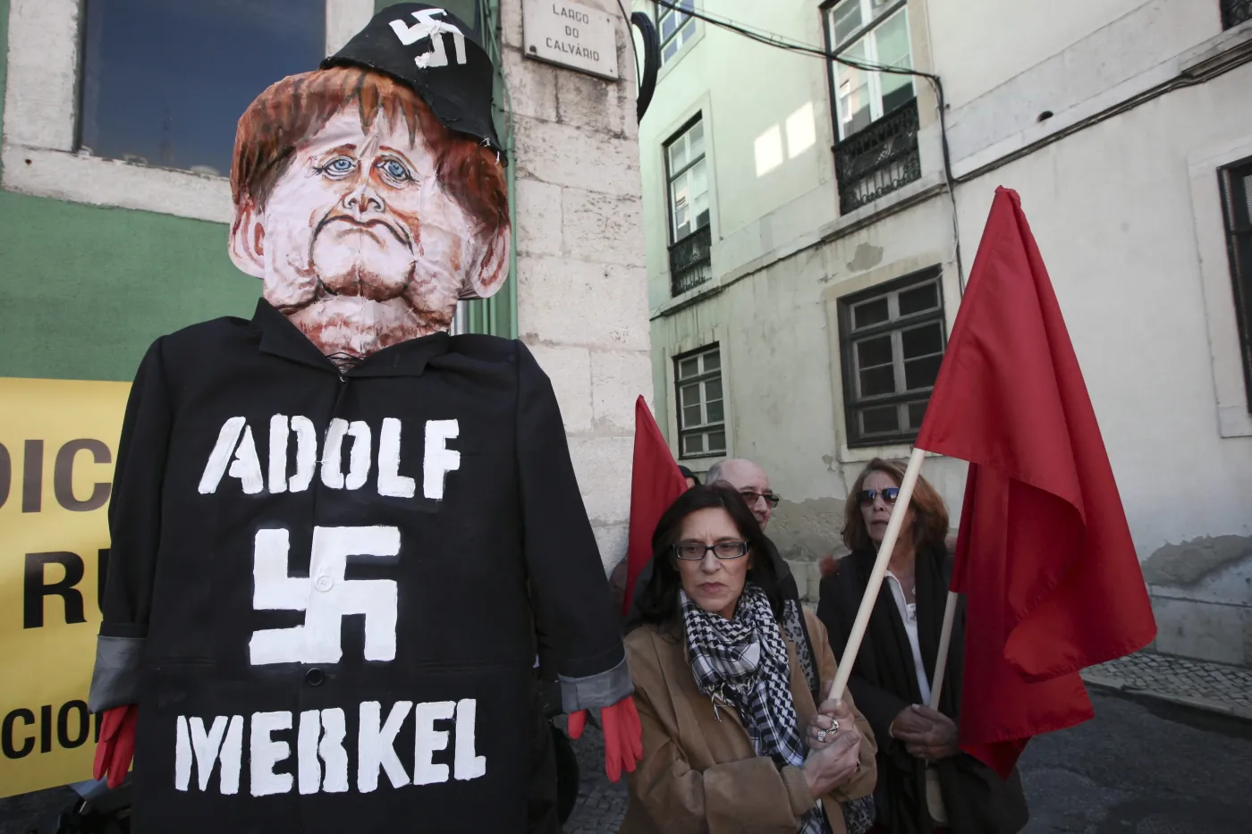 Protesty przeciw wizycie Merkel