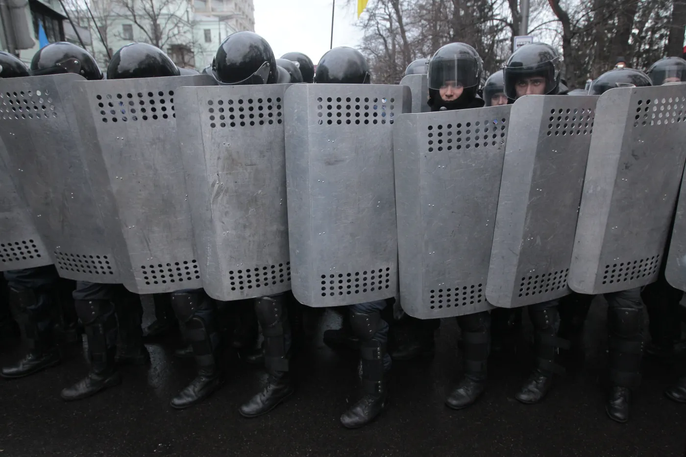 Ukraina milicja Majdan Chreszczatyk