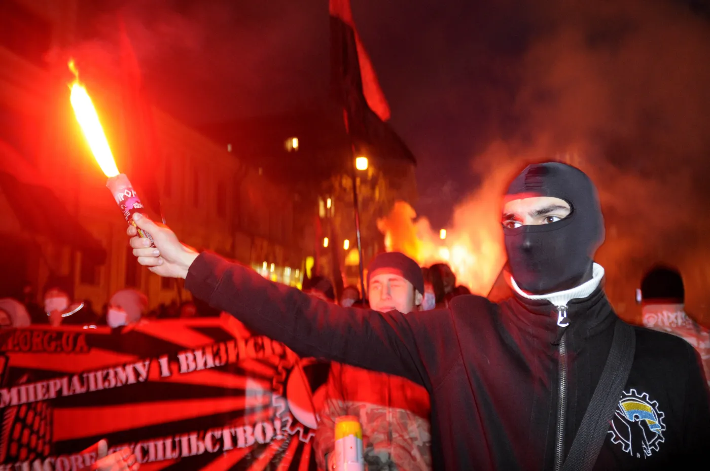 Demonstracja ukraińskch nacjonalistów