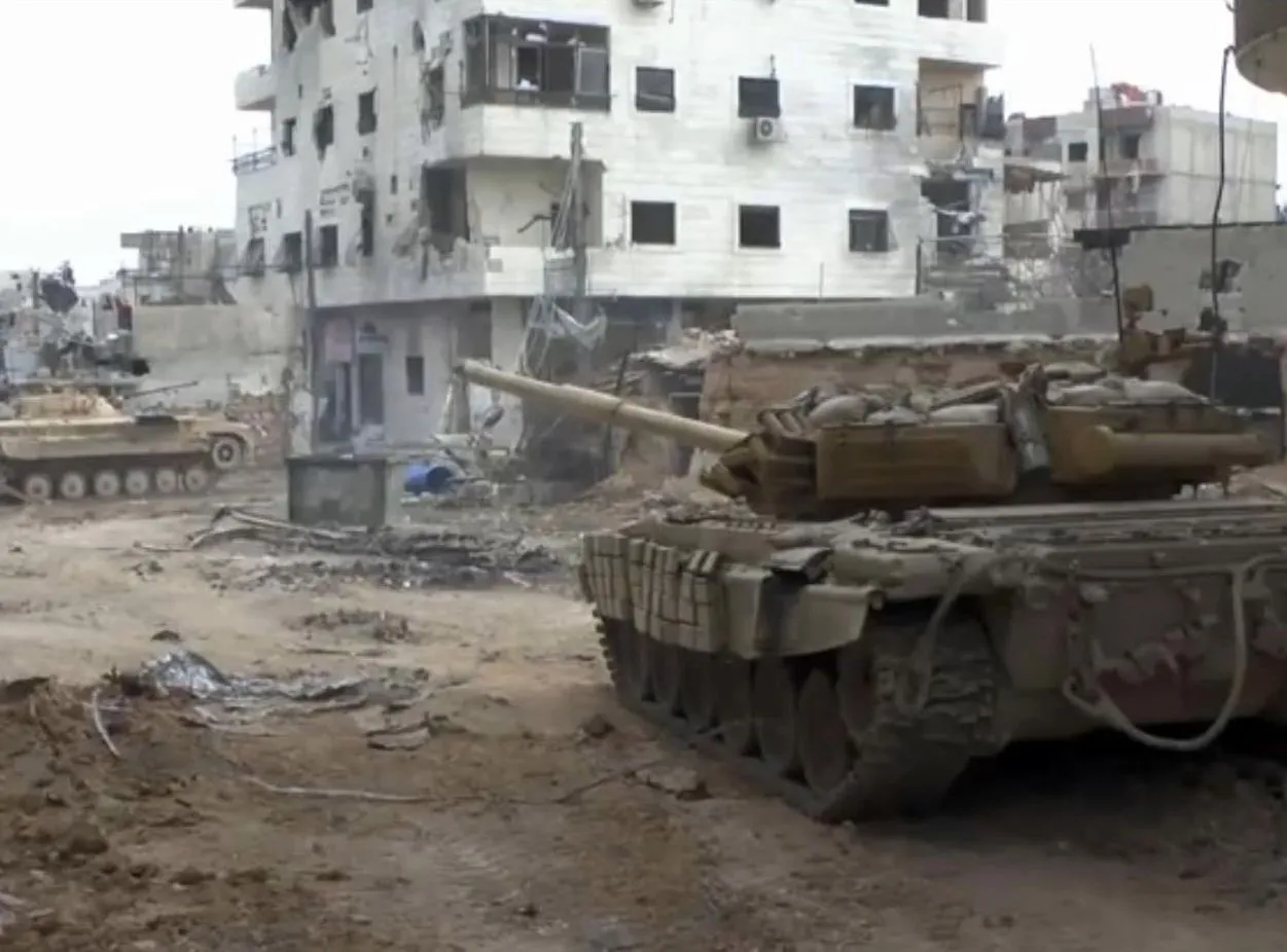 Czołg T-72 w Syrii. Walki w mieście