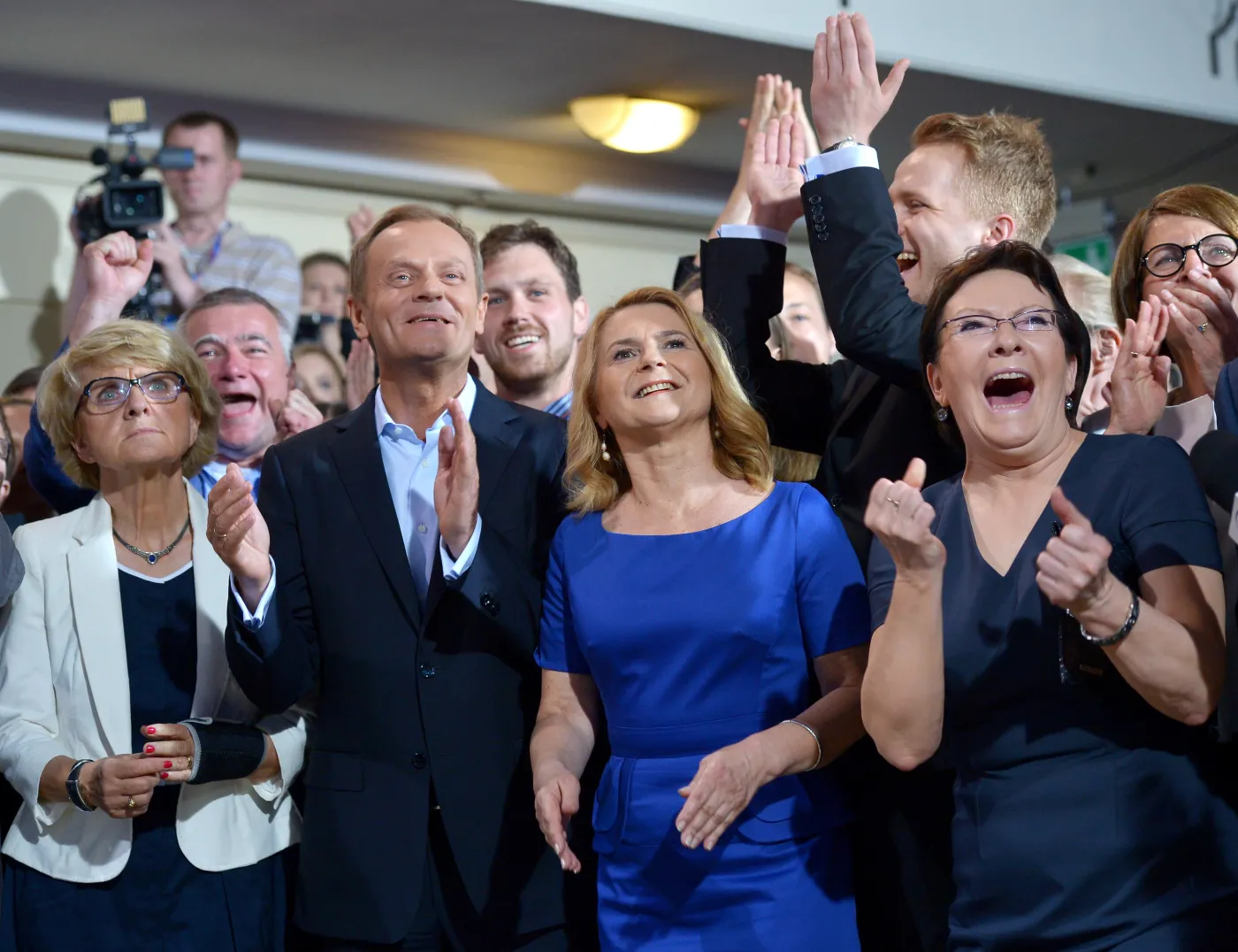 Donald Tusk w sztabie wyborczym