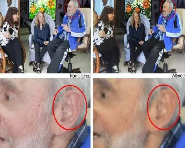 Zmanipulowane zdjecia Fidela Castro