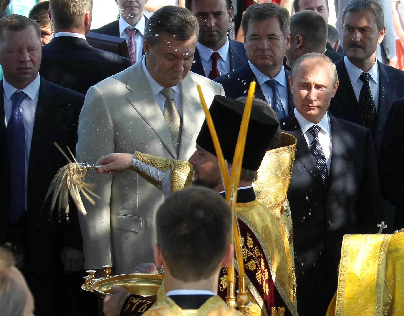 Wiktor Janukowycz i Władimir Putin na Krymie